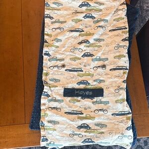Toddler Nap Mat Cover Cars Print Minky Dot Back Monogram Hayes